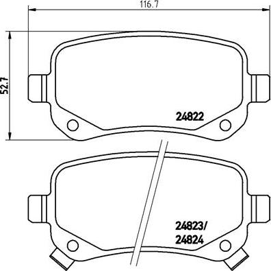 Brembo P 11 021 - Brake Pad Set, disc brake autospares.lv