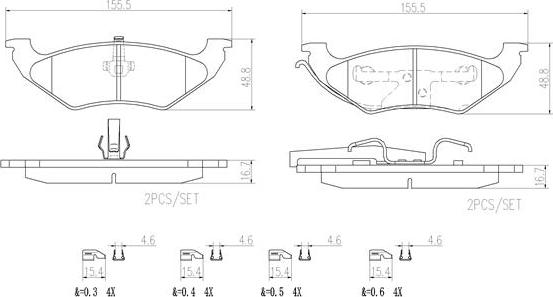 Brembo P11027N - Brake Pad Set, disc brake autospares.lv