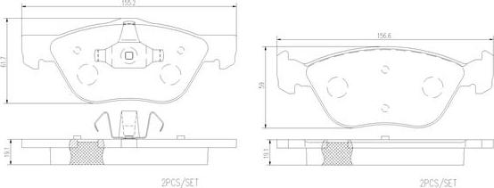 Brembo P 18 040 - Brake Pad Set, disc brake autospares.lv