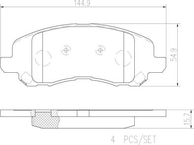 Brembo P18001N - Brake Pad Set, disc brake autospares.lv