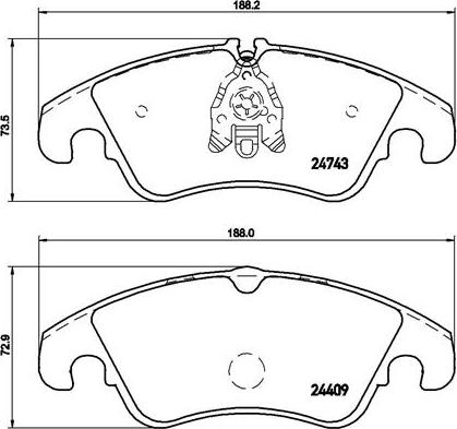 Brembo P 85 098 - Brake Pad Set, disc brake autospares.lv