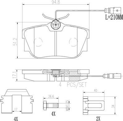 Brembo P85046N - Brake Pad Set, disc brake autospares.lv