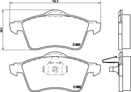 Brembo P85047N - Brake Pad Set, disc brake autospares.lv