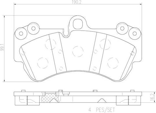 Brembo P85069N - Brake Pad Set, disc brake autospares.lv