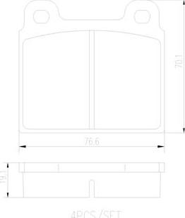 Brembo P85002N - Brake Pad Set, disc brake autospares.lv