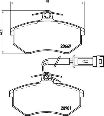 Brembo P 85 016 - Brake Pad Set, disc brake autospares.lv