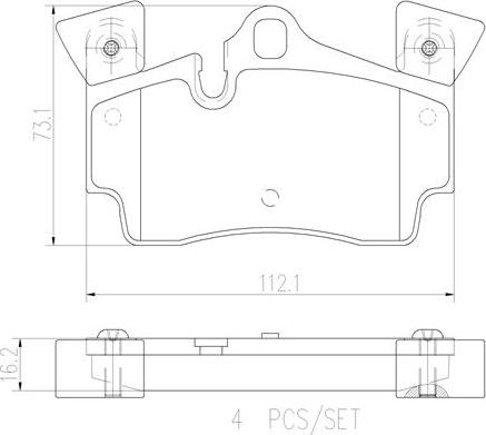 Brembo P85088N - Brake Pad Set, disc brake autospares.lv