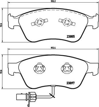 Brembo P 85 087 - Brake Pad Set, disc brake autospares.lv