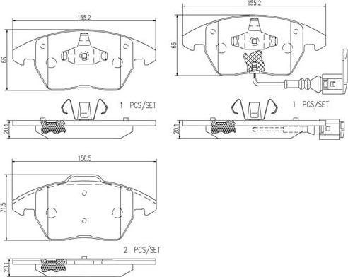 Brembo P85075N - Brake Pad Set, disc brake autospares.lv