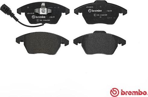 Brembo P 85 075 - Brake Pad Set, disc brake autospares.lv