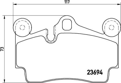 Brembo P 85 070 - Brake Pad Set, disc brake autospares.lv