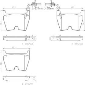 Brembo P85078N - Brake Pad Set, disc brake autospares.lv