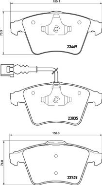 Brembo P 85 149 - Brake Pad Set, disc brake autospares.lv