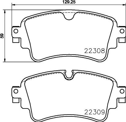 Brembo P85154N - Brake Pad Set, disc brake autospares.lv