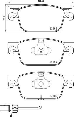 Brembo P 85 153X - Brake Pad Set, disc brake autospares.lv