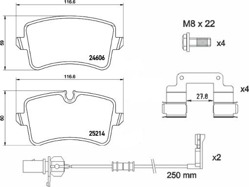 Brembo P 85 157 - Brake Pad Set, disc brake autospares.lv