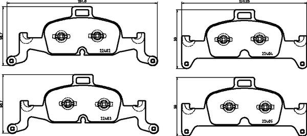 Brembo P 85 164 - Brake Pad Set, disc brake autospares.lv