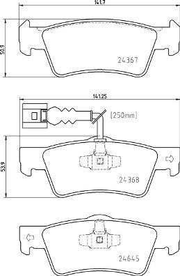 Brembo P 85 163 - Brake Pad Set, disc brake autospares.lv