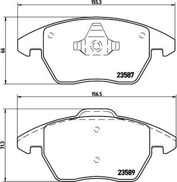 Brembo P 85 105 - Brake Pad Set, disc brake autospares.lv