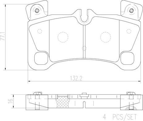 Brembo P85103N - Brake Pad Set, disc brake autospares.lv