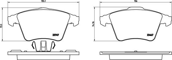 Brembo P 85 107 - Brake Pad Set, disc brake autospares.lv