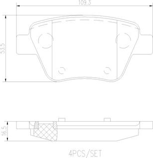 Brembo P85114N - Brake Pad Set, disc brake autospares.lv