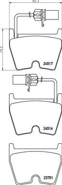 Brembo P 85 132 - Brake Pad Set, disc brake autospares.lv