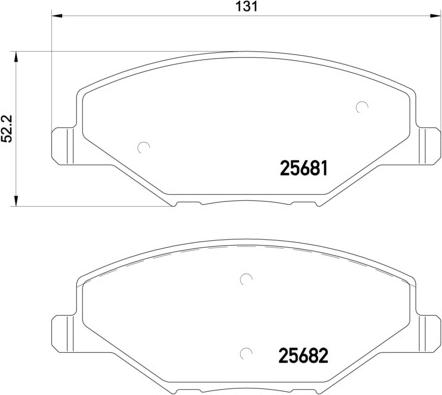 Brembo P 85 121 - Brake Pad Set, disc brake autospares.lv