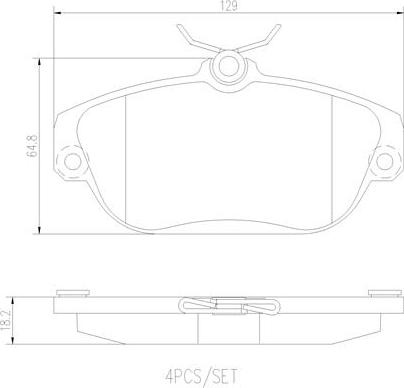 Brembo P86007N - Brake Pad Set, disc brake autospares.lv