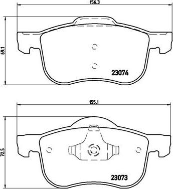 Brembo P 86 016 - Brake Pad Set, disc brake autospares.lv