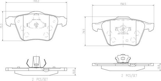 Brembo P86018N - Brake Pad Set, disc brake autospares.lv