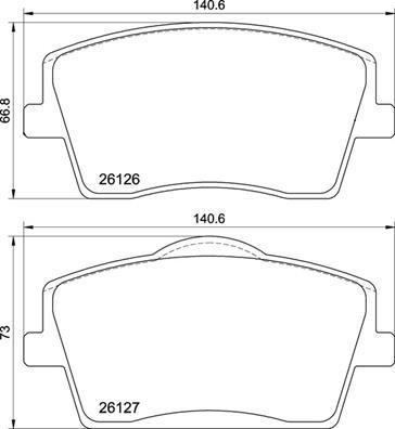 Brembo P 86 031 - Brake Pad Set, disc brake autospares.lv