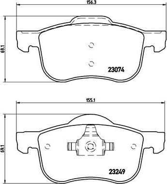 Brembo P 86 020 - Brake Pad Set, disc brake autospares.lv