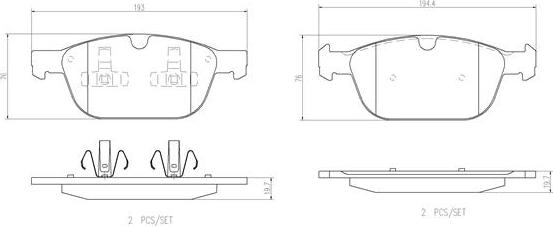 Brembo P86023N - Brake Pad Set, disc brake autospares.lv