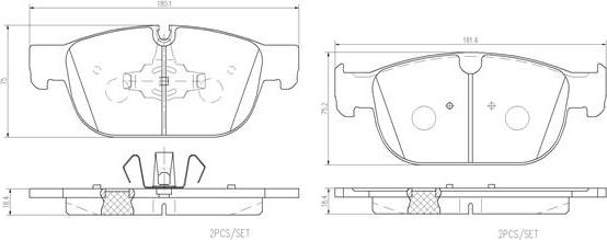 Brembo P86027N - Brake Pad Set, disc brake autospares.lv