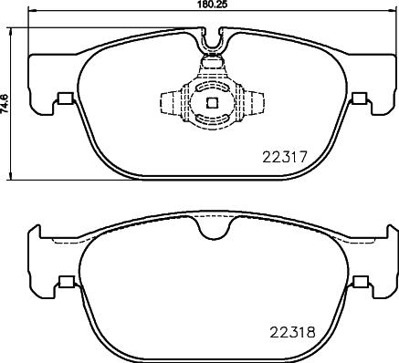 Brembo P 86 027 - Brake Pad Set, disc brake autospares.lv