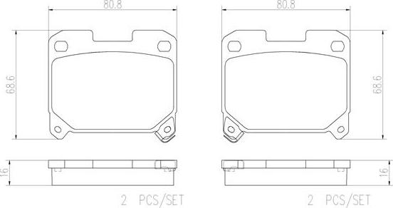 Brembo P83091N - Brake Pad Set, disc brake autospares.lv