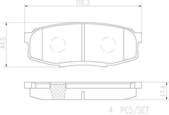 Brembo P83098N - Brake Pad Set, disc brake autospares.lv