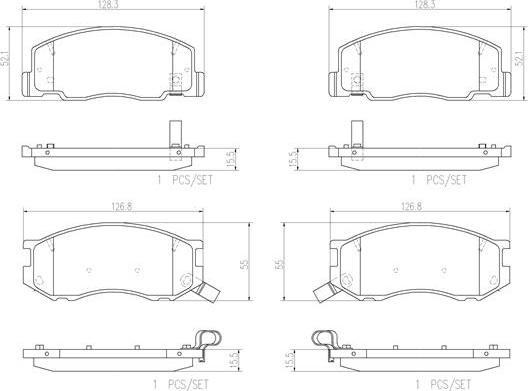 Brembo P83093N - Brake Pad Set, disc brake autospares.lv