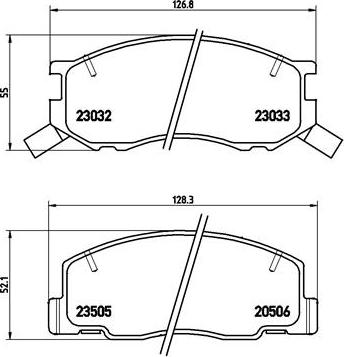 Triscan 0 986 AB2 333 - Brake Pad Set, disc brake autospares.lv