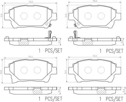 Brembo P83097N - Brake Pad Set, disc brake autospares.lv