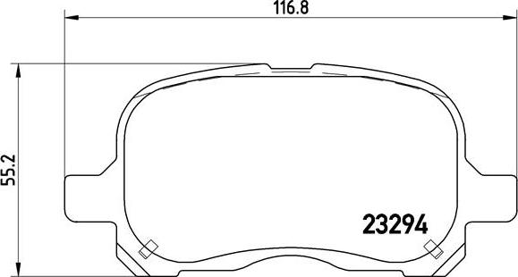 Brembo P 83 044 - Brake Pad Set, disc brake autospares.lv