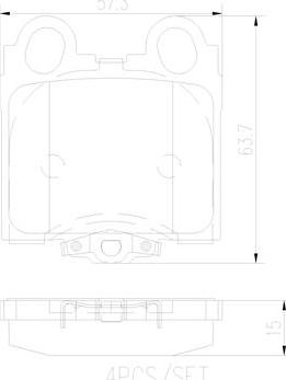 Brembo P83045N - Brake Pad Set, disc brake autospares.lv