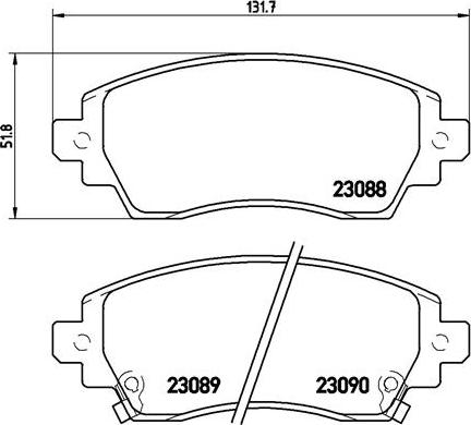 Brembo P 83 042 - Brake Pad Set, disc brake autospares.lv