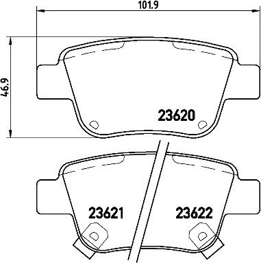 Brembo P 83 047 - Brake Pad Set, disc brake autospares.lv