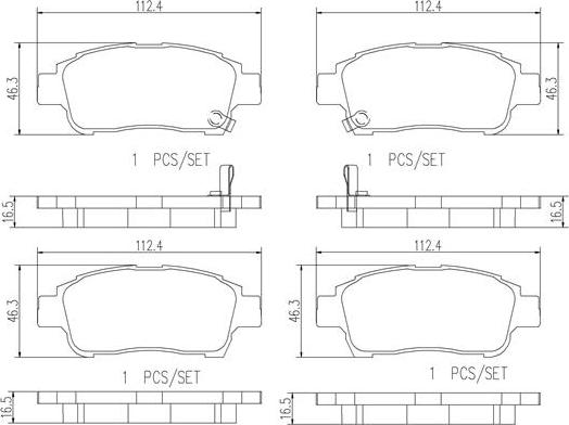 Brembo P83050N - Brake Pad Set, disc brake autospares.lv