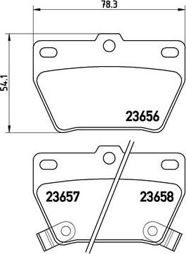 Akebono ACT1051 - Brake Pad Set, disc brake autospares.lv