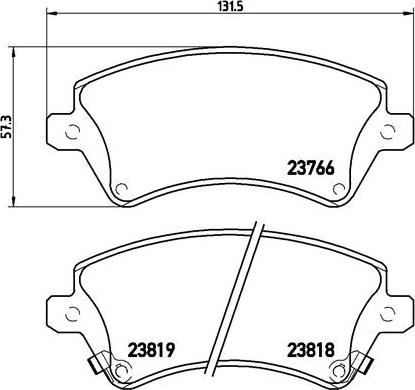 Brembo P 83 064 - Brake Pad Set, disc brake autospares.lv