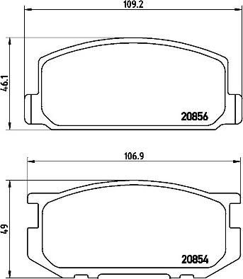 Brembo P83005N - Brake Pad Set, disc brake autospares.lv