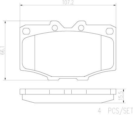 Brembo P83006N - Brake Pad Set, disc brake autospares.lv